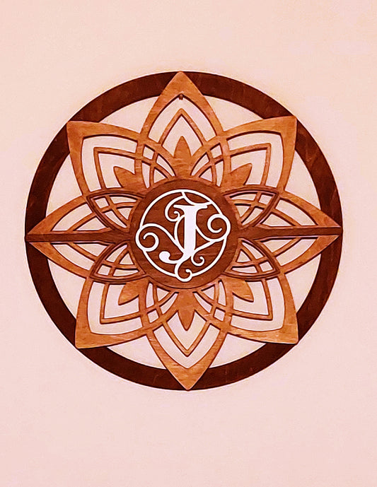 Monogramed 17" Wall Art