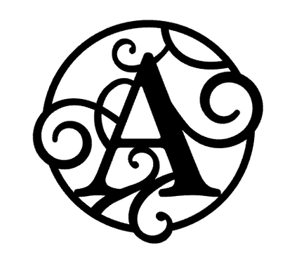 Monogramed 17" Wall Art